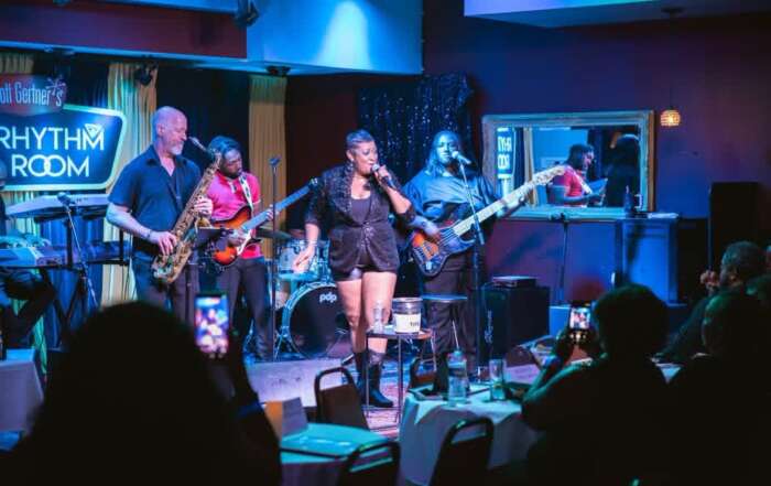 Keeshea Pratt on stage representing upcoming shows