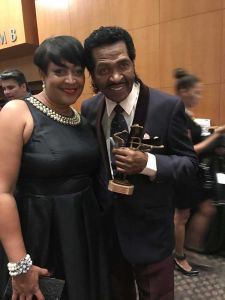 Grammy Winner Uncle Bobby Rush with Keeshea Pratt at the Blues Music Awards 2017